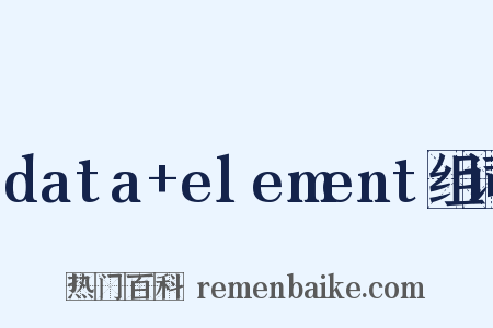 data+element组词是什么意思的图片